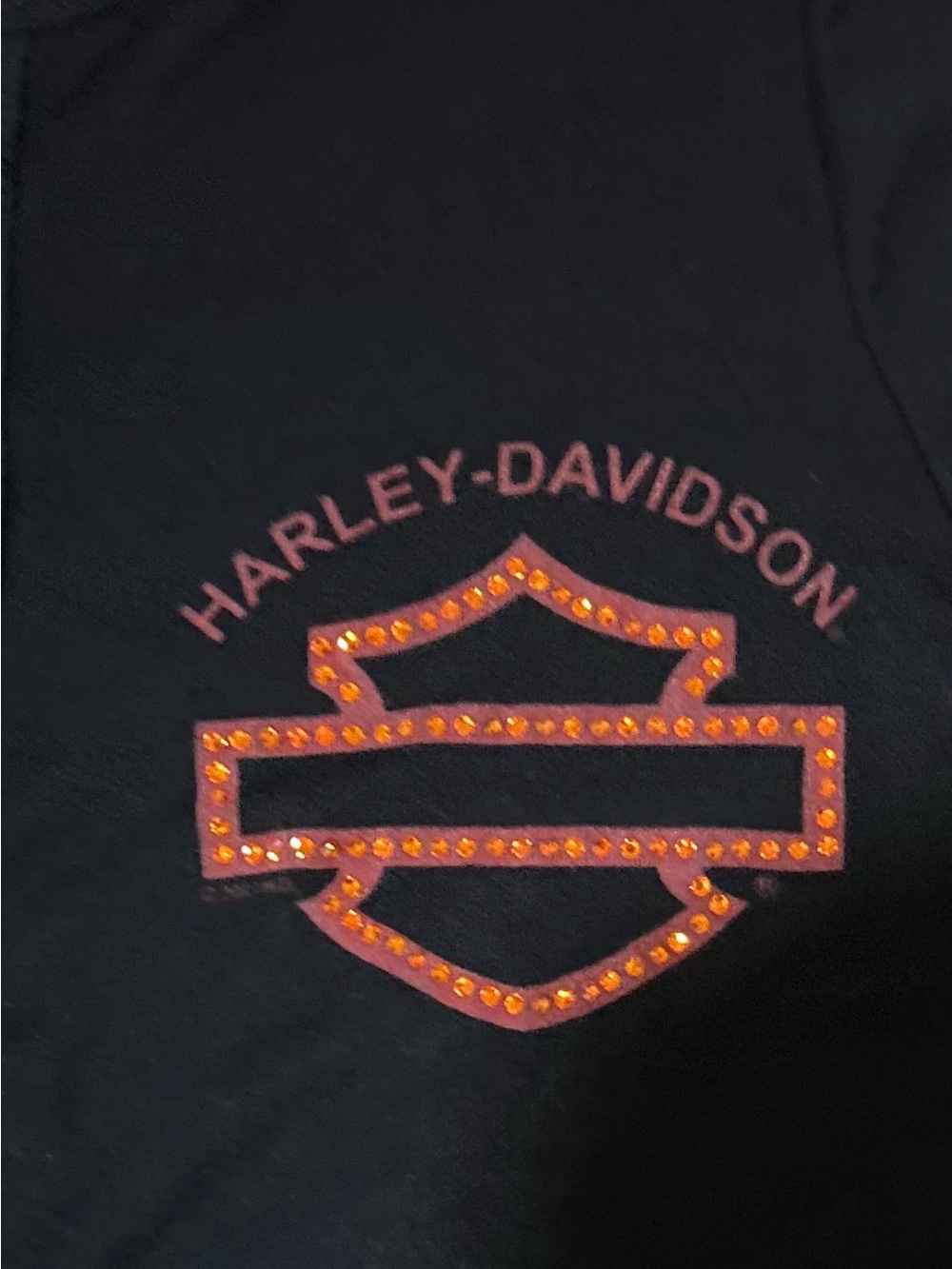 Harley-Davidson Black Lace-Up Short Sleeve Tee with Copper Logo - Picture 7 of 11